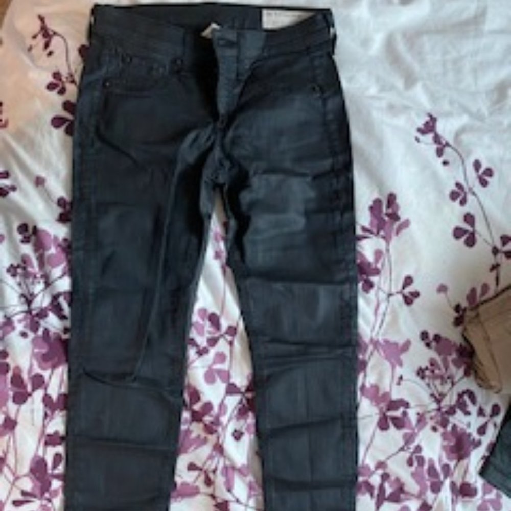 Rag & Bone Coated Denim | Skinny | Black Size 26